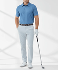 Men’s 3 Button Pima Cotton Microfiber Pique Short Sleeve Polo Shirt