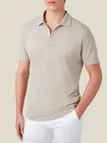 Men’s Two Button Short Sleeve Cotton Piqué Polo Shirt