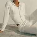 Cropped Hooded Zip‑Up Long‑sleeved Top